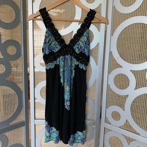 Free People peacock beaded dress